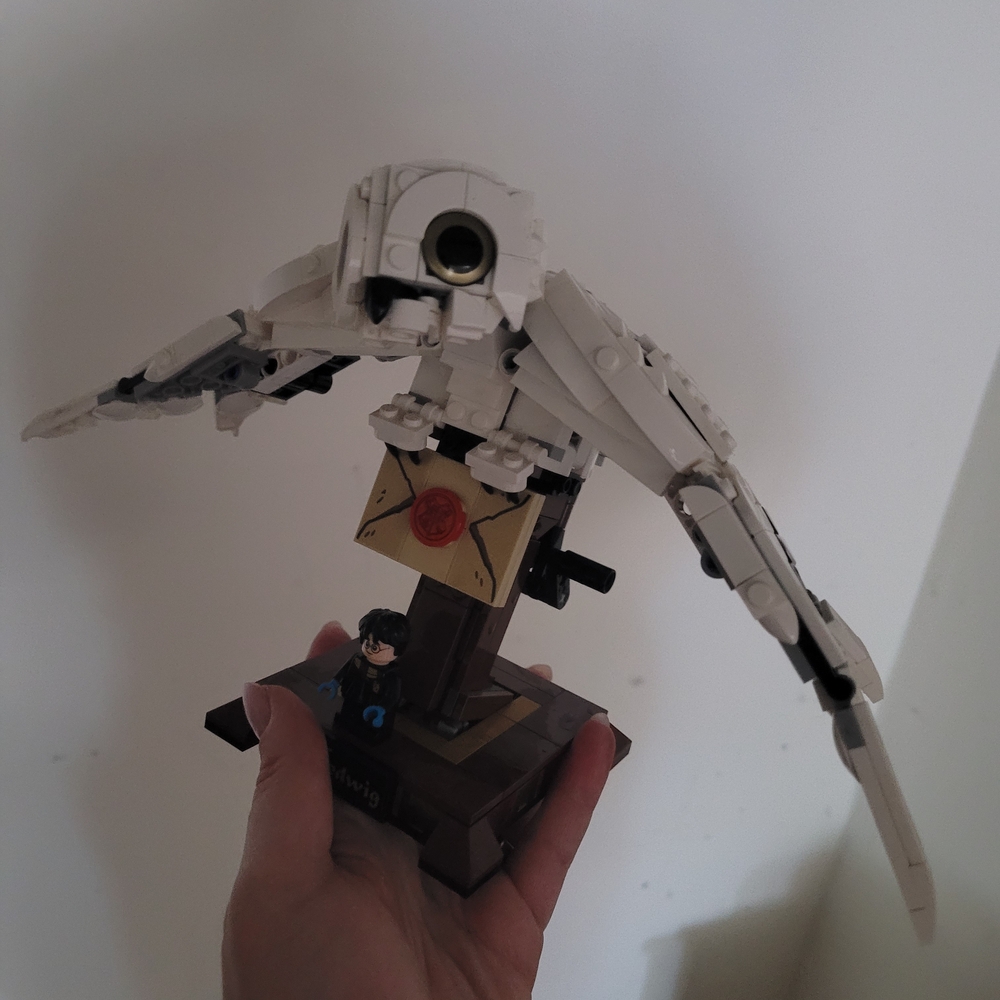 White LEGO Owl with Stand